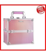 Waterproof Glitter Makeup Box: Practical Mermaid Pink Train Case for Art... - $935.95 MXN