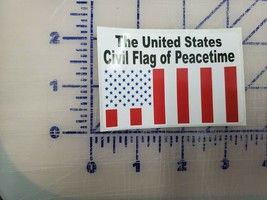  United States Civil Flag of Peacetime Factory Decal American Flag  decal 2&quot;x3&quot;  - £1.25 GBP