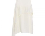 HELMUT LANG Womens Blouse Side Drape Solid Elegant Stylish Ivory Size S ... - $82.82