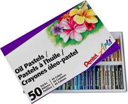 Pentel Oil Pastels 50/Pkg-Assorted Colors - $12.60