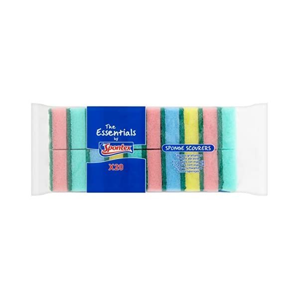 Spontex Essentials Sponge Scourer - Pack of 20, Total 120  - $37.00