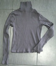 H&amp;M Divided Turtleneck Neck Gray Grey Long Sleeve Shirt Size Small S - £7.98 GBP