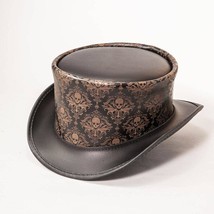 Royal Skull | Men&#39;s Leather Top Hat | Leather Hat Band 100% Genuine Leather - $37.31+