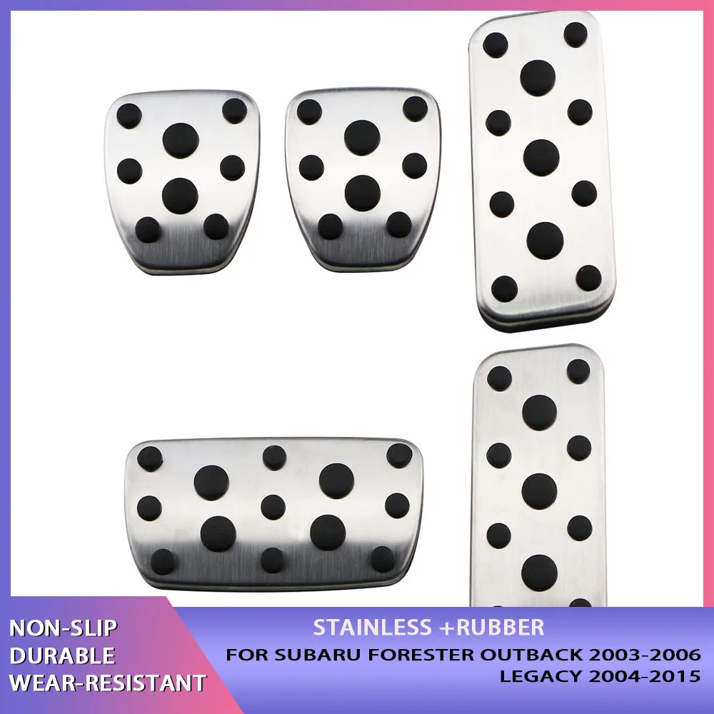 Stainless Steel Car Clutch Brake Accelerator Pedal Pad Cover For Subaru ... - $15.88
