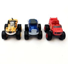 Lot Of 3 Blaze The Monster Machines Dicast- Stripes, Blaze, Racing Flag Crusher - £12.04 GBP