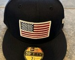 New Era Adult USA Flag 59Fifty Snap Back Fitted Hat - Size 7 1/4 Dark Bl... - $28.04