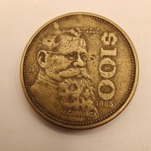 Vintage  1985  MEXICO $100 PESO &quot;Carranza&quot;  Mexican 100 Pesos Coin   - £3.19 GBP