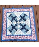Airplane Hand Quilted Pieced Wall Hanging 40x40 Expertly Crafted - £51.36 GBP