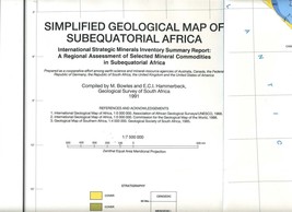 Geological &amp; Mineral Inventory Maps of Subequatorial South Africa 1991  - £31.73 GBP