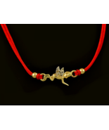 Kabbalah Red String 14k Gold Angel Zirconia Bracelet Good Luck Charm Pro... - £141.44 GBP