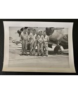 WWII Photo Of The Flight Crew Of An A-17 Aircraft 1940's - $6.50