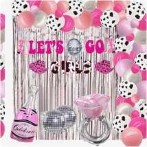 Nashville Last Rodeo Bachelorette Party Decorations - Let&#39;s Go Girls Disco Banne - $54.44