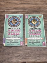 Vintage 1993 Lot of 2 Disney One Park One Day Magic Kingdom Club Tickets... - $184.50 MXN