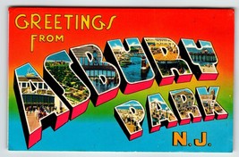 Greetings From Asbury Park New Jersey Postcard Bruce Springsteen Chrome NJ - £11.12 GBP