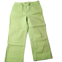 Peck and Peck Weekend Capri Pants Light Lime Green 4 Capris Crop - £6.77 GBP