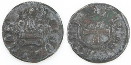 1450-1462 Campobasso Billon Tornese Coin F+ Molise Italy Nicola II di Mo... - $135.14