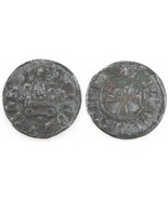 1450-1462 Campobasso Billon Tornese Coin F+ Molise Italy Nicola II di Mo... - £106.26 GBP