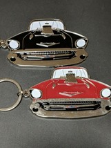 57 1957 Chevy Hot Rod Keychain (great detail) your choice &quot;red or black&quot; (F7) - £11.19 GBP