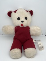 Vintage Parisi Creations Plush Red &amp; White Bear Sold At Hershey Park 11”... - £29.45 GBP