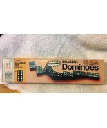 Vtg 1970 Wooden Dragon Dominoes - $7.69
