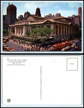 NEW YORK Postcard - NYC, New York Public Library 5th Ave &amp; 42nd Street K26 - £3.15 GBP