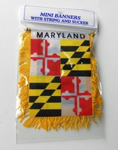 Maryland Mini Polyester Us State Flag Banner 3 X 5 Inches - £4.25 GBP