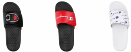 Champion Unisex Slide Adjustable Hook and Loop Closure Black White Red C... - $18.00
