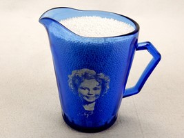 Cobalt Blue Milk Pitcher, Vintage Shirley Temple, Circa 1930s, Hazel-Atlas Glass - £15.57 GBP