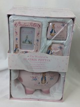 Beatrix Potter Peter Rabbit Keepsake Set Ceramic Bank Tooth Curl Holder ... - $39.95