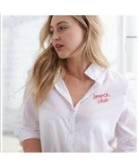 Aerie Brunch Club Button Up White Shirt Top Small - £20.15 GBP