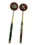 Vintage Japan Cloisonne Spoon 6&quot; Panda Kabuki Mask Gold Tone Oriental Ja... - £14.14 GBP