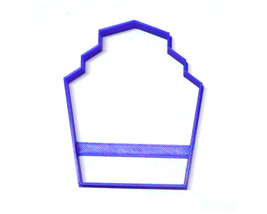 6x Gatsby Frame Fondant Cutter Cupcake Topper 1.75 IN USA FD3258 - £5.39 GBP