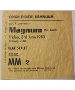 MAGNUM In Concert 1983 Ticket Stub Odeon Theatre Birmingham England Orig... - $9.19 CAD