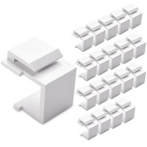 Cable Matters (20-Pack) Blank Keystone Jack Inserts in White - $17.99