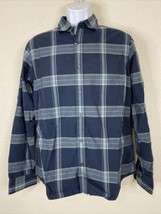 Banana Republic Men Size M Blue Check Slim Fit Shirt Long Sleeve Pocket - $7.47