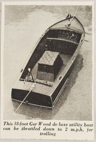 Primary image for 1936 Magazine Photo Gar Wood 18-Foot Deluxe Utility Boats 