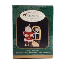 Hallmark Jolly Old Santa 1997 Collector&#39;s Club Miniature Ornament VTG in... - $244.36 MXN