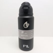 F’IL Restore 32oz Stainless Steel Water Bottle Straw Chug Lid Black Push... - $32.52
