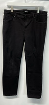 Buffalo Jeans Rip &amp; Repair Mid Rise Skinny Stretch Black Jeans  Ins 26&quot;1... - $19.80