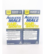 Ageless Male Hair Growth Softgels 42ct Lot of 2 BB05/25 - $27.37 CAD