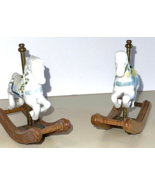 Carnival Horses Lot of 2 Rocking Horse Figurines Gifts Porcelain Wood Br... - £11.72 GBP