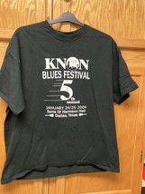 Knob Blues Festival 5th Annual 2004 T-Shirt Black Hanes Comfort XL - $11.88