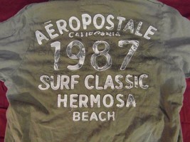 Men&#39;s Rare Aeropostale Surf Classic Hemosa Beach 1987 T Shirt Large Grey - £45.31 GBP