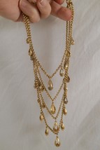 Vintage AVON Gold Four Strand Necklace - £10.02 GBP