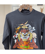Space Jam Unisex Long Sleeve Tshirt Bugs Bunny Taz Daffy Porky M - $241.70 MXN