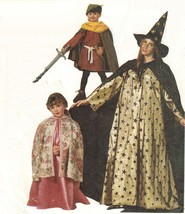 Childs Halloween Magician Witch Red Riding Robin Hood Costume Sew Pattern 2-12 - £10.38 GBP