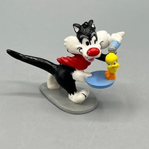 Vtg 1990 Sylvester & Tweety Bird Cooking 2.25" Figure Looney Tunes Applause PVC - $14.84