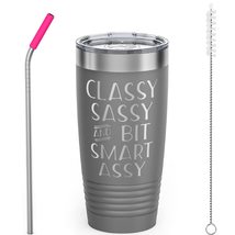 PhineFinds Gifts for Women, Men - Classy Sassy And Bit Smart. - 20oz Stainless S - £20.35 GBP