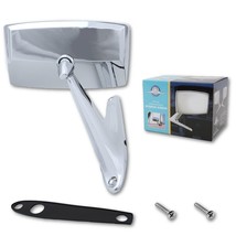 67 68 Ford Mustang Falcon Chrome Outside Exterior Side Right RH Convex Mirror - £35.59 GBP