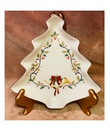 Vintage Mikasa Holiday Elegance Christmas Tree Gold Trim Decorative Dish - $411.00 MXN